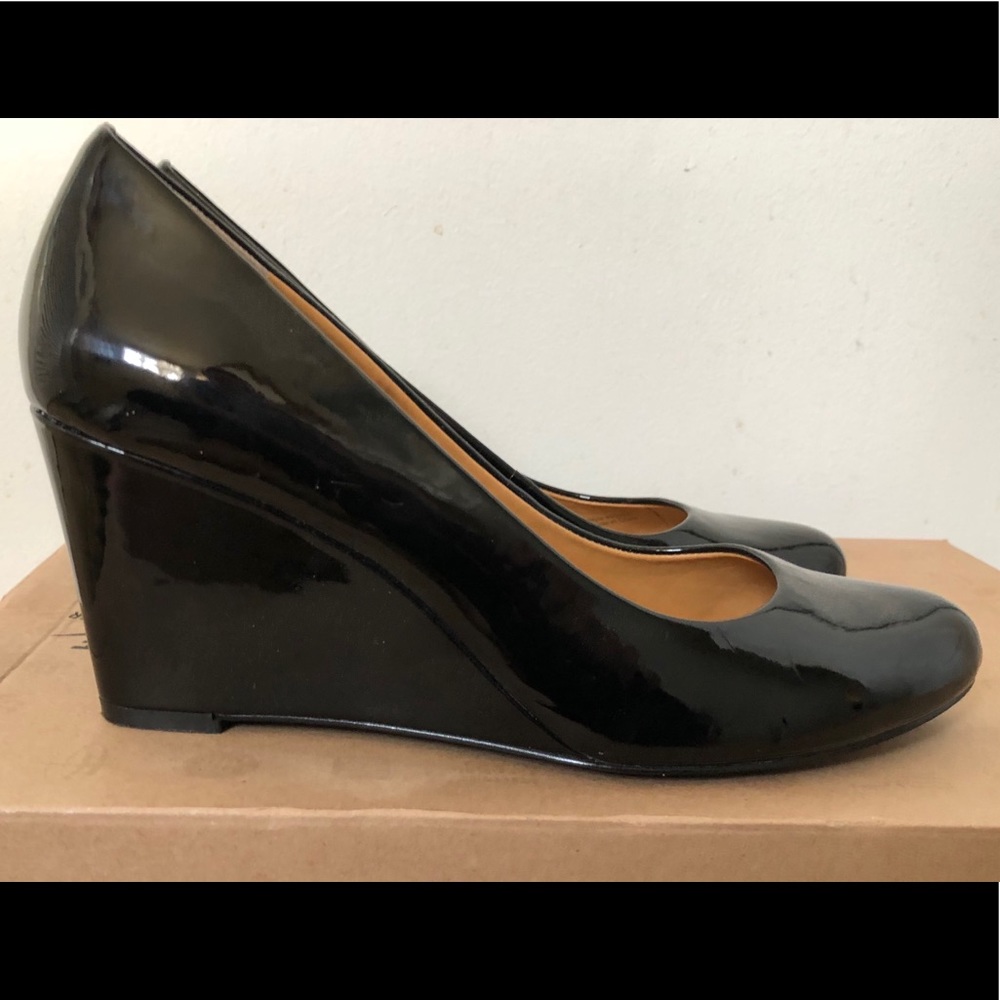 J. Crew Sylvia patent wedges 8.5